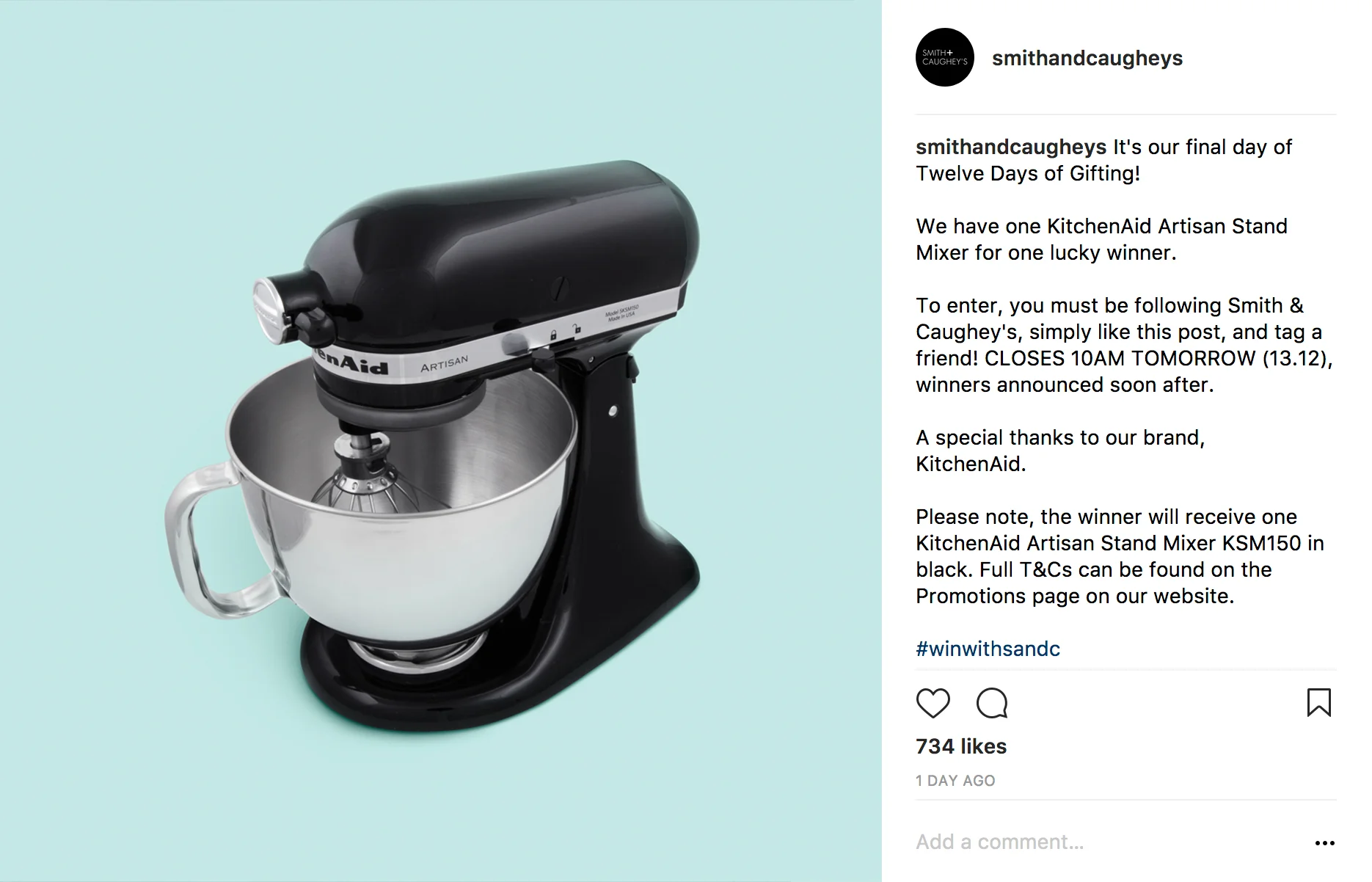 INSTAGRAM POST: 12.12.17 Likes: 755 Comments: 1 476 Impressions: 7 375 Reach: 4 744 Actions: 230  (Organic - no paid promotion.)