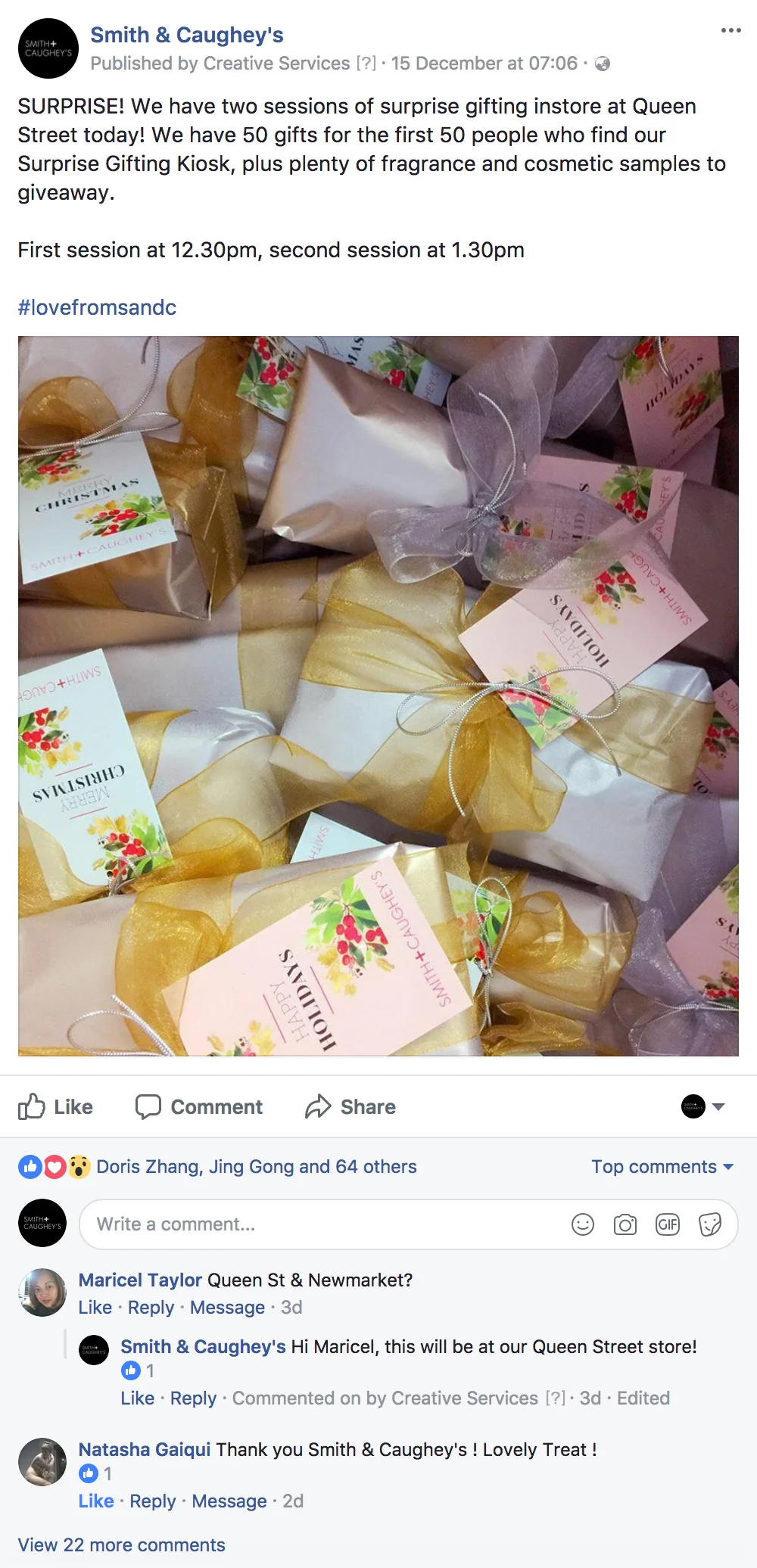 FACEBOOK 15.12.17 Likes, comments and shares: 114 Reach: 6 509 Post clicks: 365  (Organic - no paid promotion.)