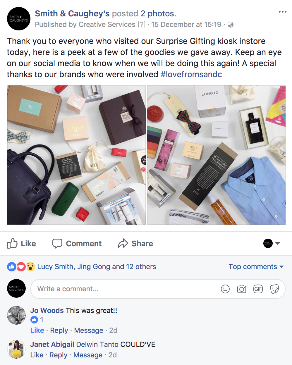 FACEBOOK 15.12.17 Likes, comments and shares: 17 Reach: 3 612 Post clicks: 182  (Organic - no paid promotion.)