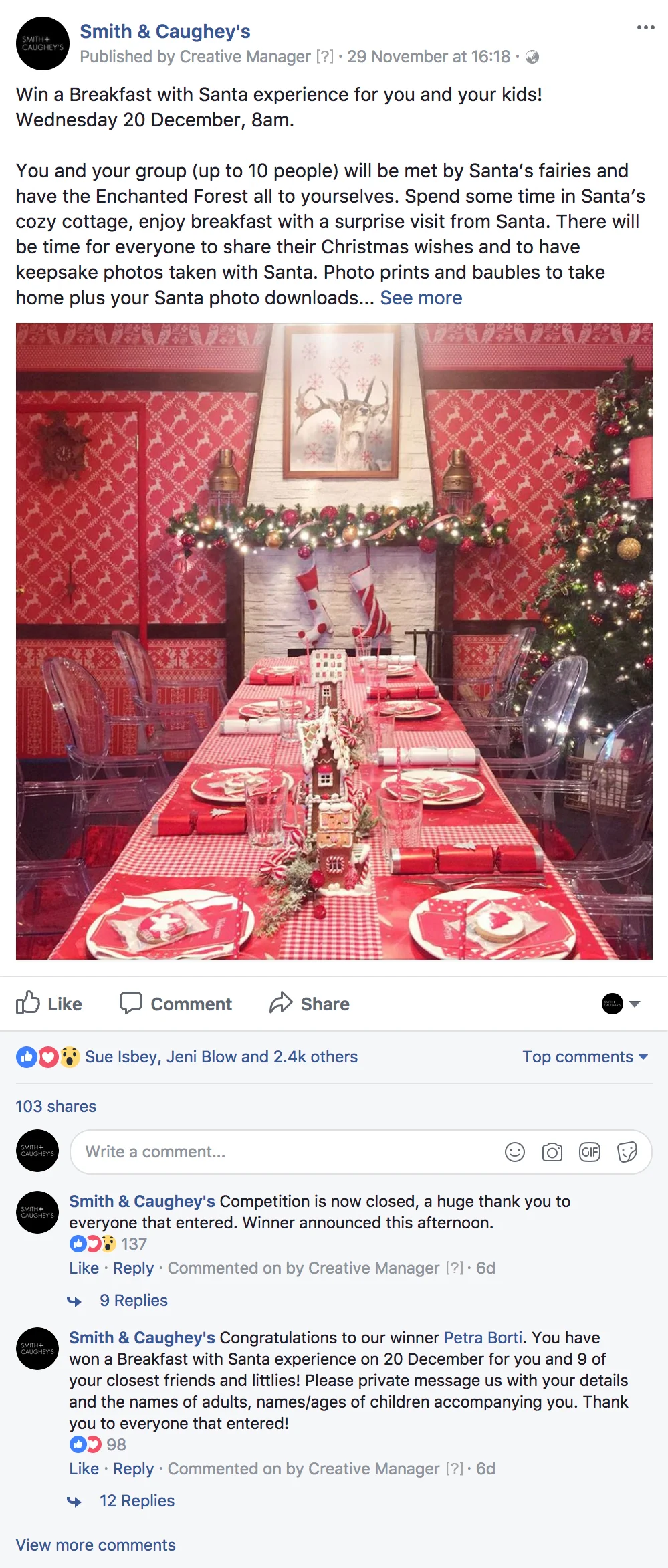 FACEBOOK 29.12.17 Likes, comments and shares: 6 933 Reach: 109 146 Post clicks: 8 185  (Organic - no paid promotion.)   With such a large reach it is inevitable that some followers will not have a positive reaction, this can be for a variety of reasons: 75 Hide Post 25 Hide All Posts 0 Report as Spam 1 Unlike Page