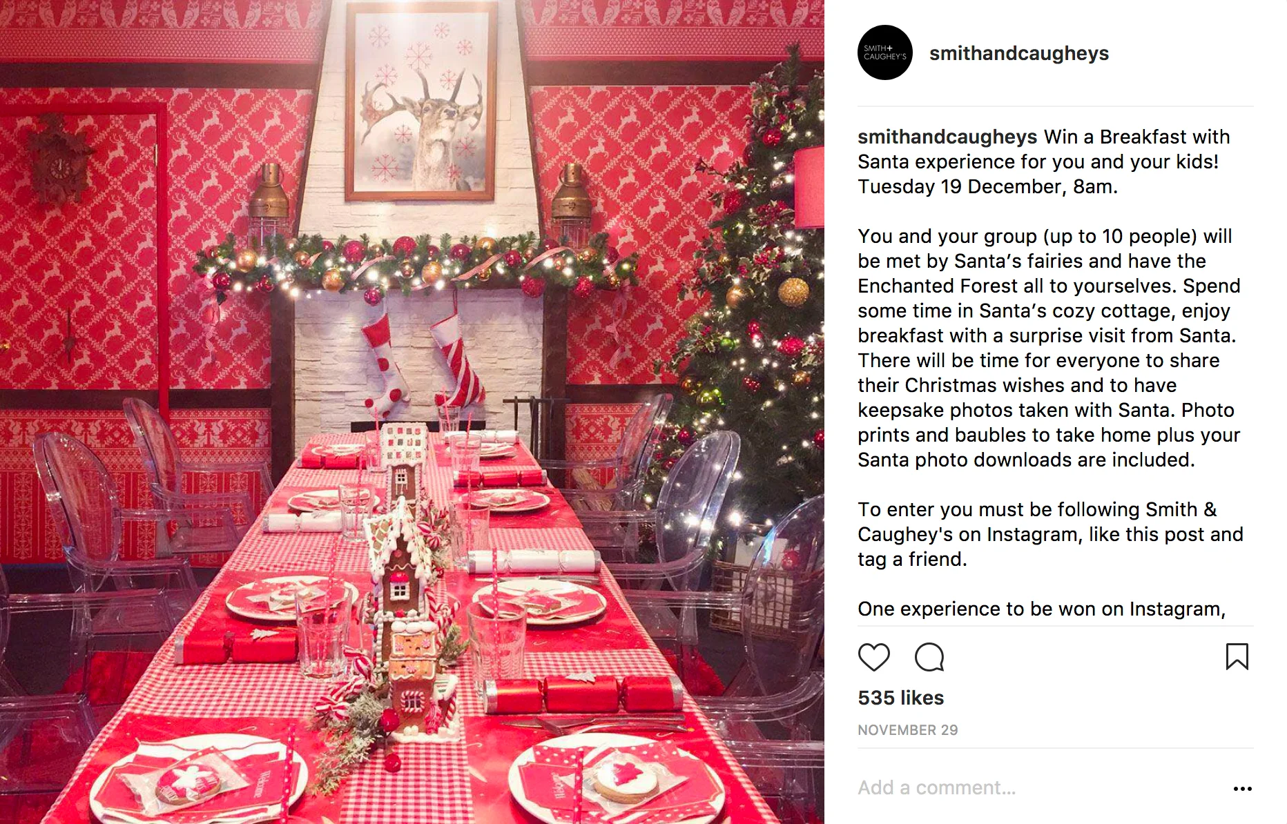 INSTAGRAM POST: 29.11.17 Likes: 534 Comments: 741 Impressions: 6 384 Reach: 4 469 Actions: 205  (Organic - no paid promotion.)