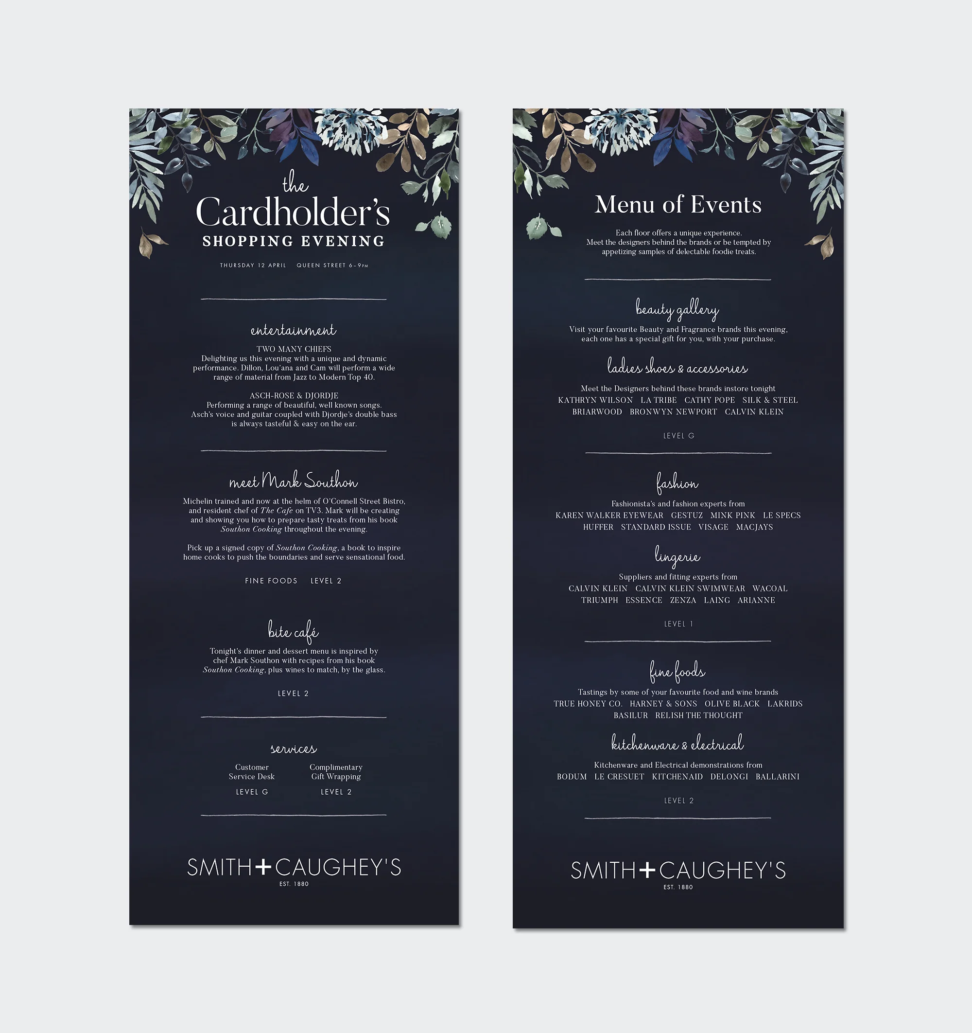 PRINT | MENU OF EVENTS