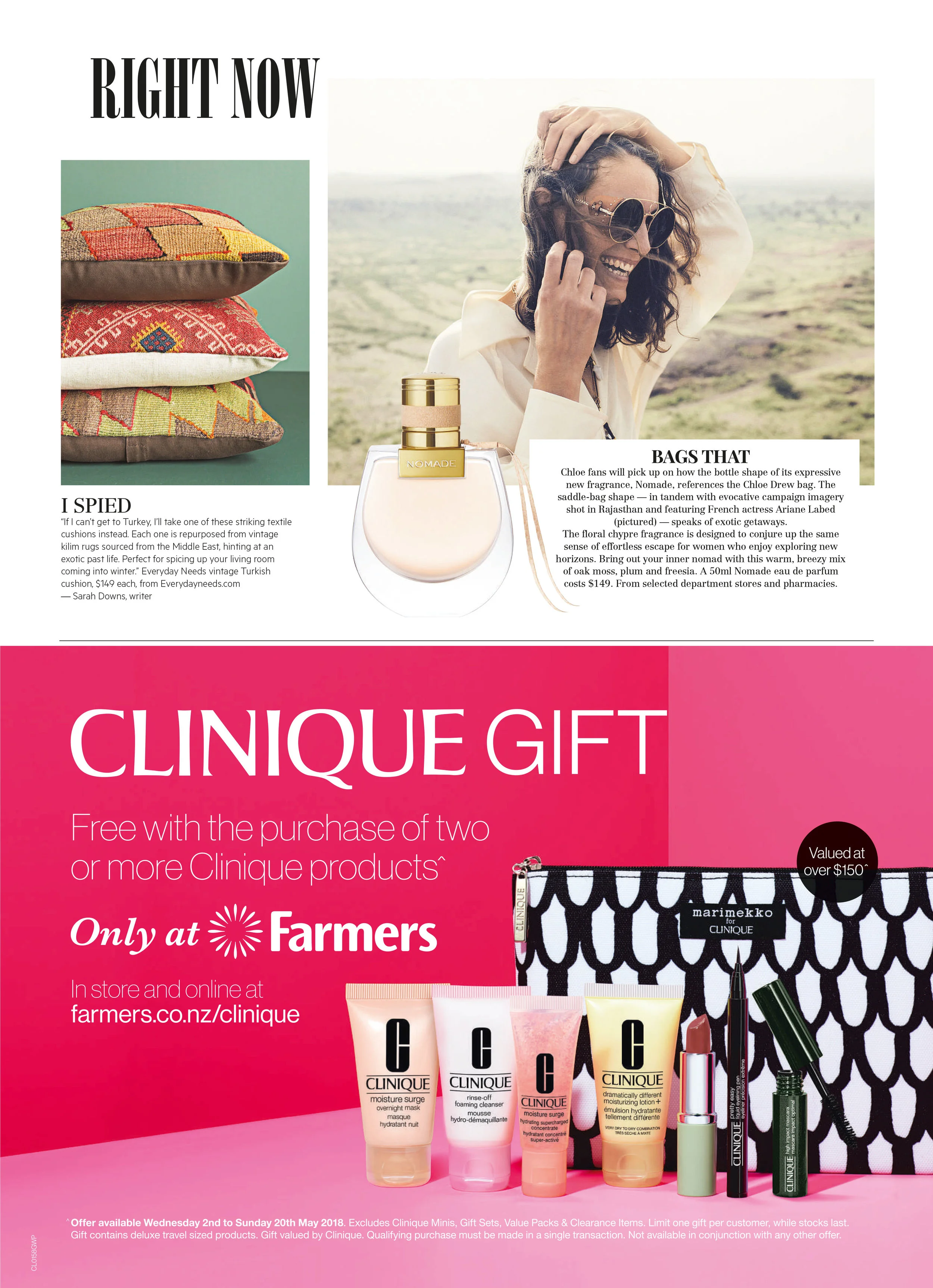  02.05.18 CHLOE NOMADE EAU DE PAFRUM FRAGRANCE SPRAY $113.00 Queen Street / Newmarket / Online  here  