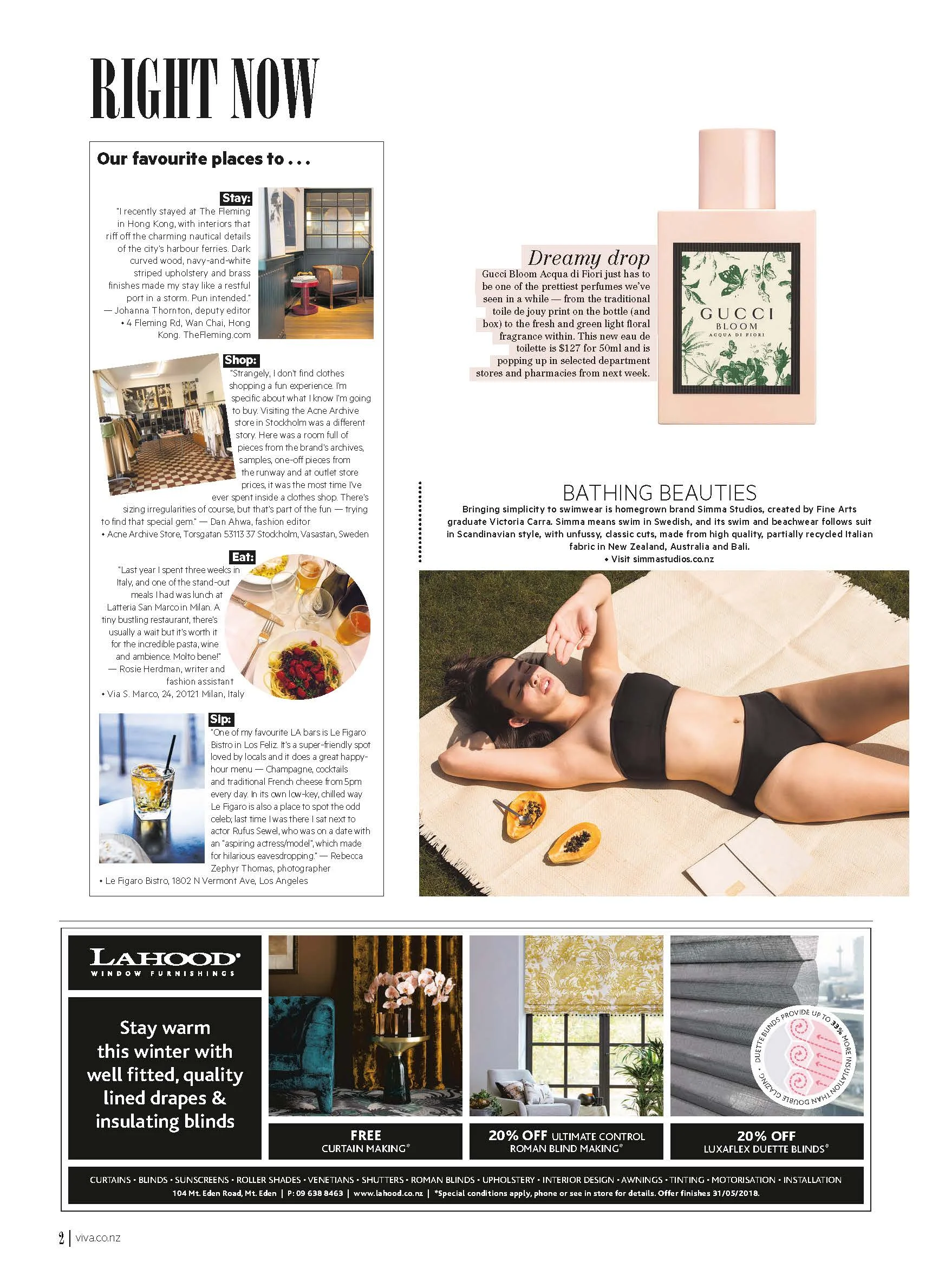  16.05.18 GUCCI BLOOM EAU DE TOILETTE ACQUA DI FIORI FRAGRANCE SPRAY $127.00 Queen Street / Online  here  