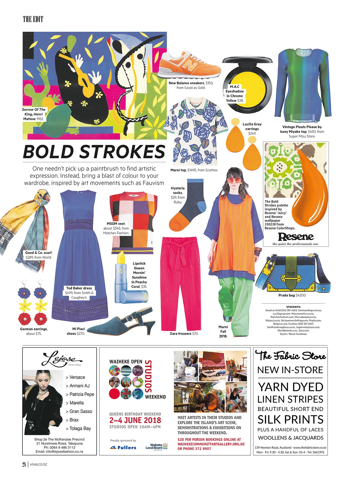  Listed as stockist: TED BAKER THARIA COTTON CONTRAST TRIM DRESS $499.00 Queen Street and online  here .  Brands we stock: HYSTERIA  Socks Miss Smith’s Closet Queen Street and online  here .  M.A.C  MATTE EYE SHADOW Chrome Yellow $38.00 Queen Street / Newmarket and online  here . 