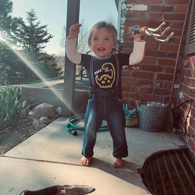 2.5 years and it’s finally resurfaced. JOY. Laughter, ease, and ever present peace. I wasn’t quite sure it would come back at all, and it certainly looks a lot different now. It looks like a 15 month old boy learning to jump, and a five y