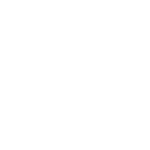 White outline of a pair of scissors on a black background.