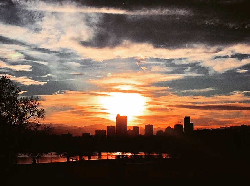 Skyline at sunset
