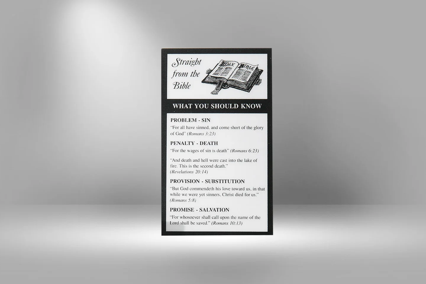 Soul Winning Laminated Card and Instruction Sheet 