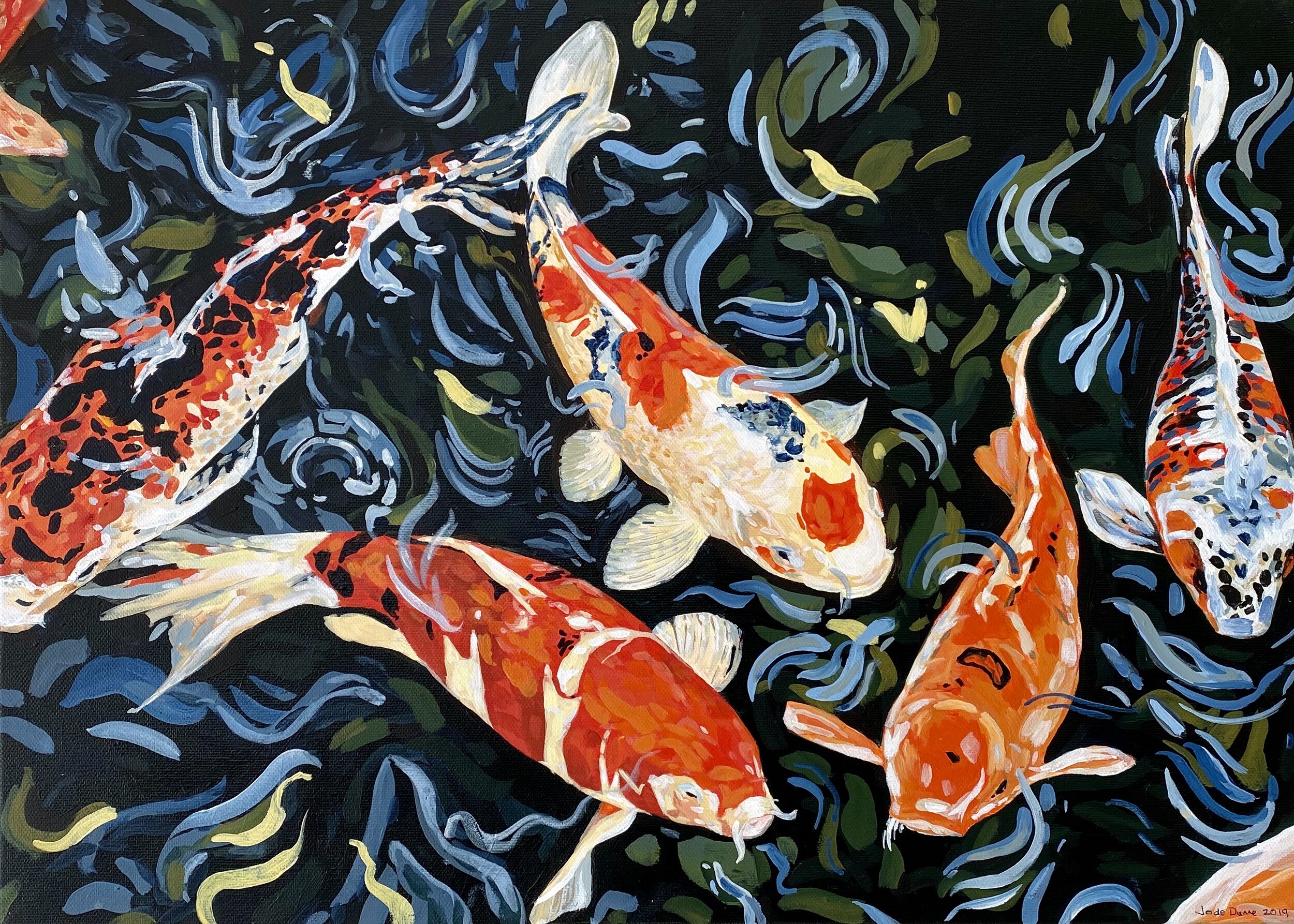 Koi Acrylic on Canvas