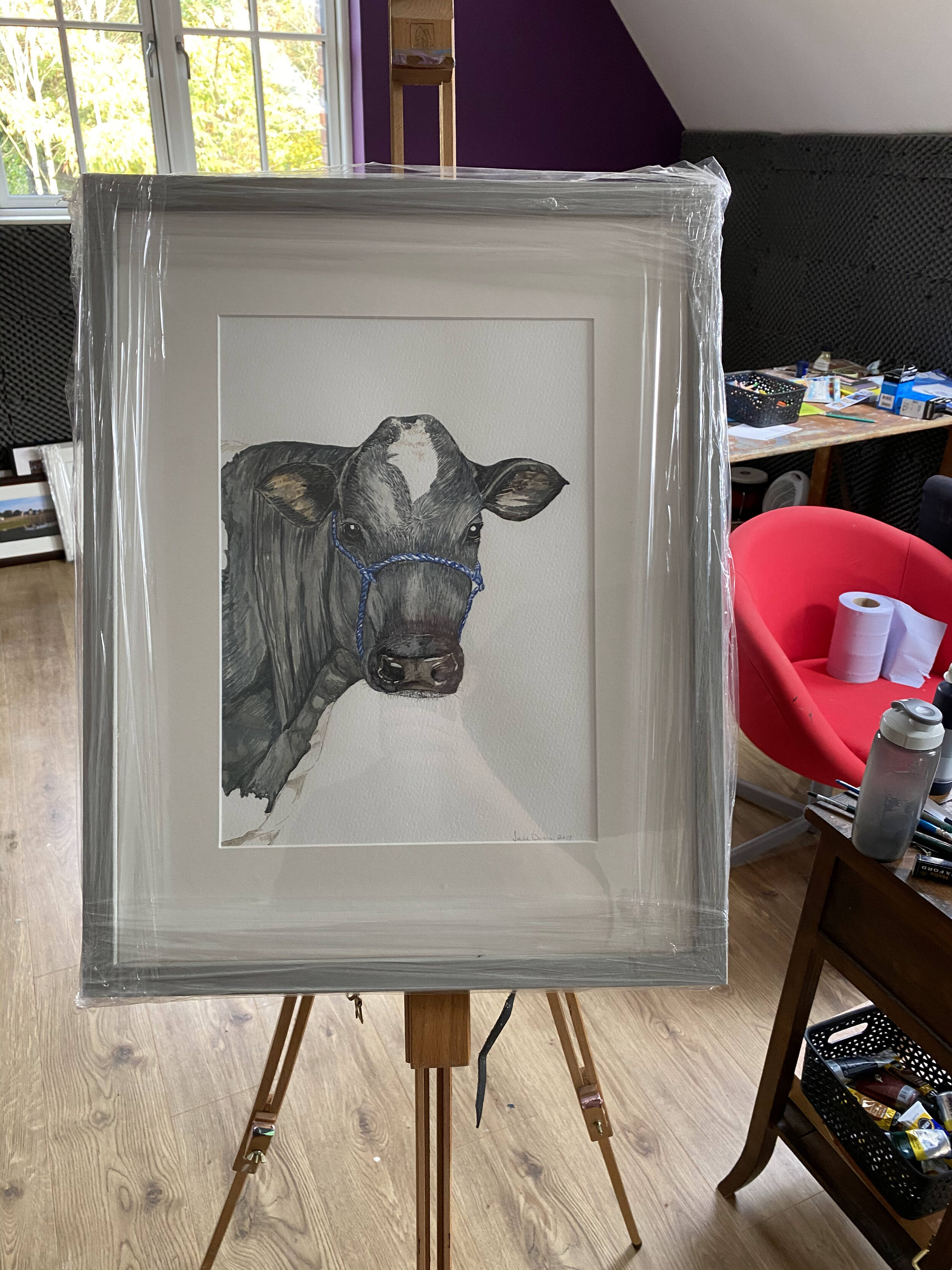 Belgian Blue Watercolour