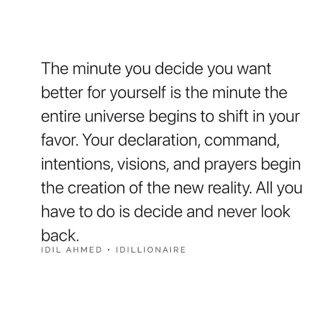 First step is to make a decision. Then you have a focus point. Where focus goes energy flows 🌟Have you decided yet that you will keep moving towards accomplishing your dreams no UNTIL they happen?! Once you decide it&rsquo;s done in the mental world