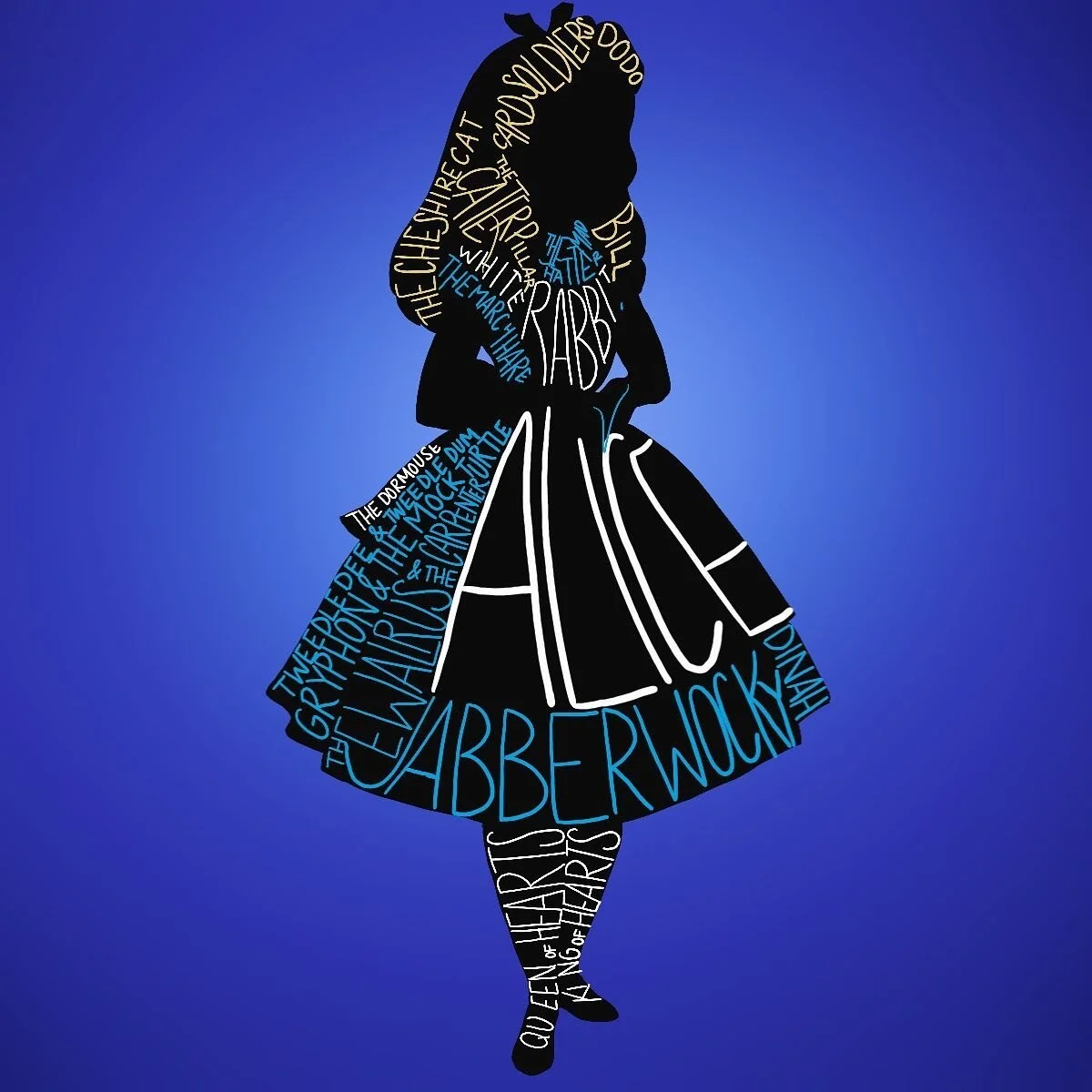 Practicing with Procreate. Alice. #aliceinwonderland #art #procreate #lettering