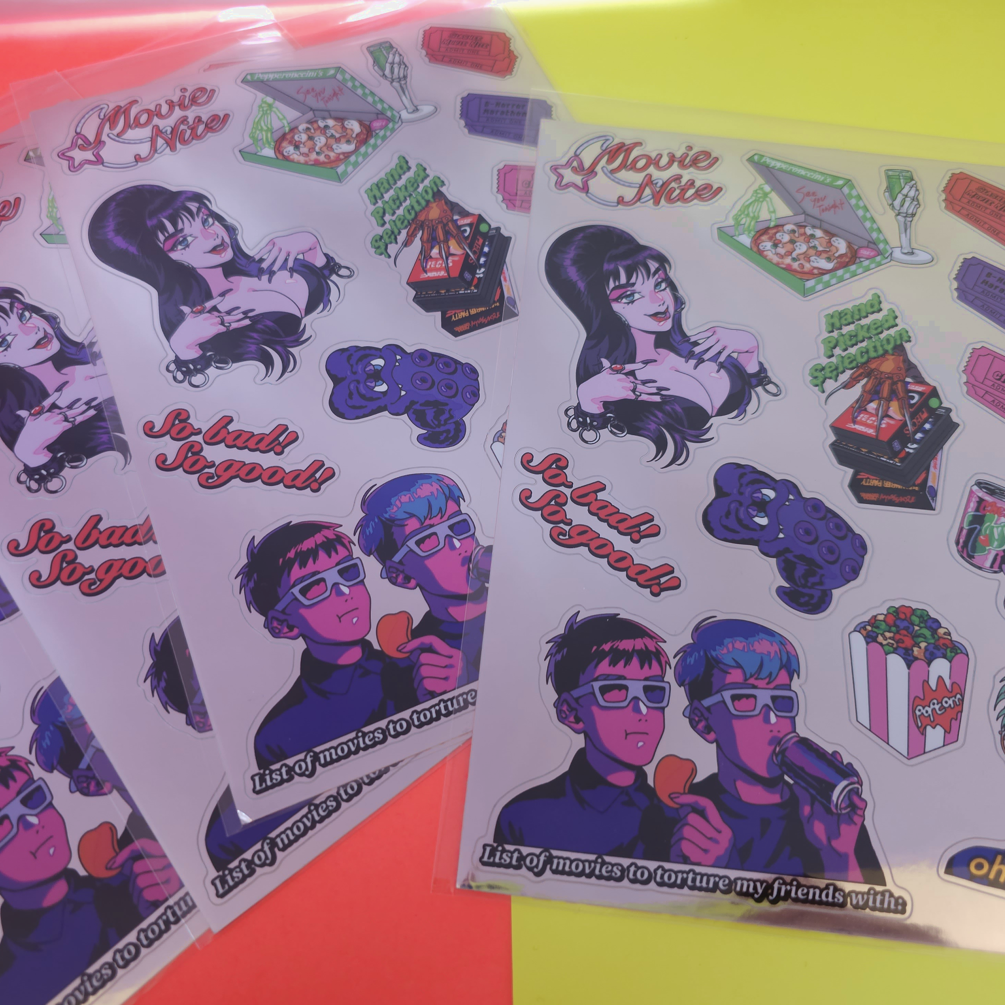 B-Horror Mirror Sticker sheet — PEPPERONCCINI