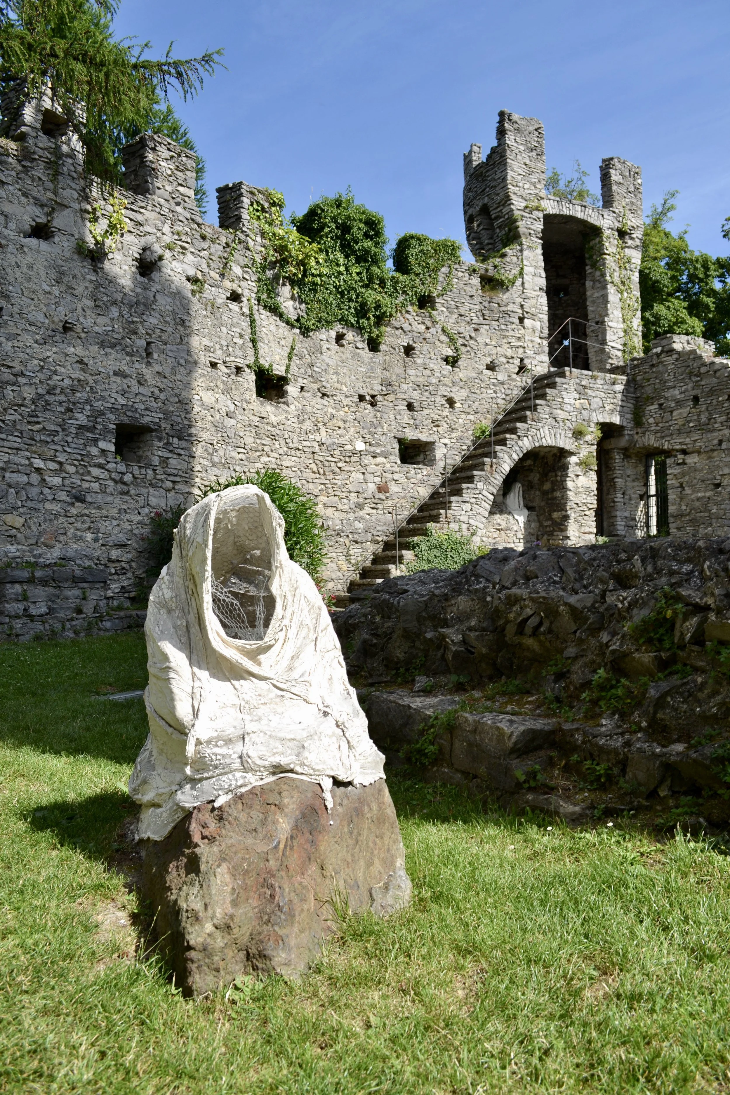 Sculptures in the courtyard