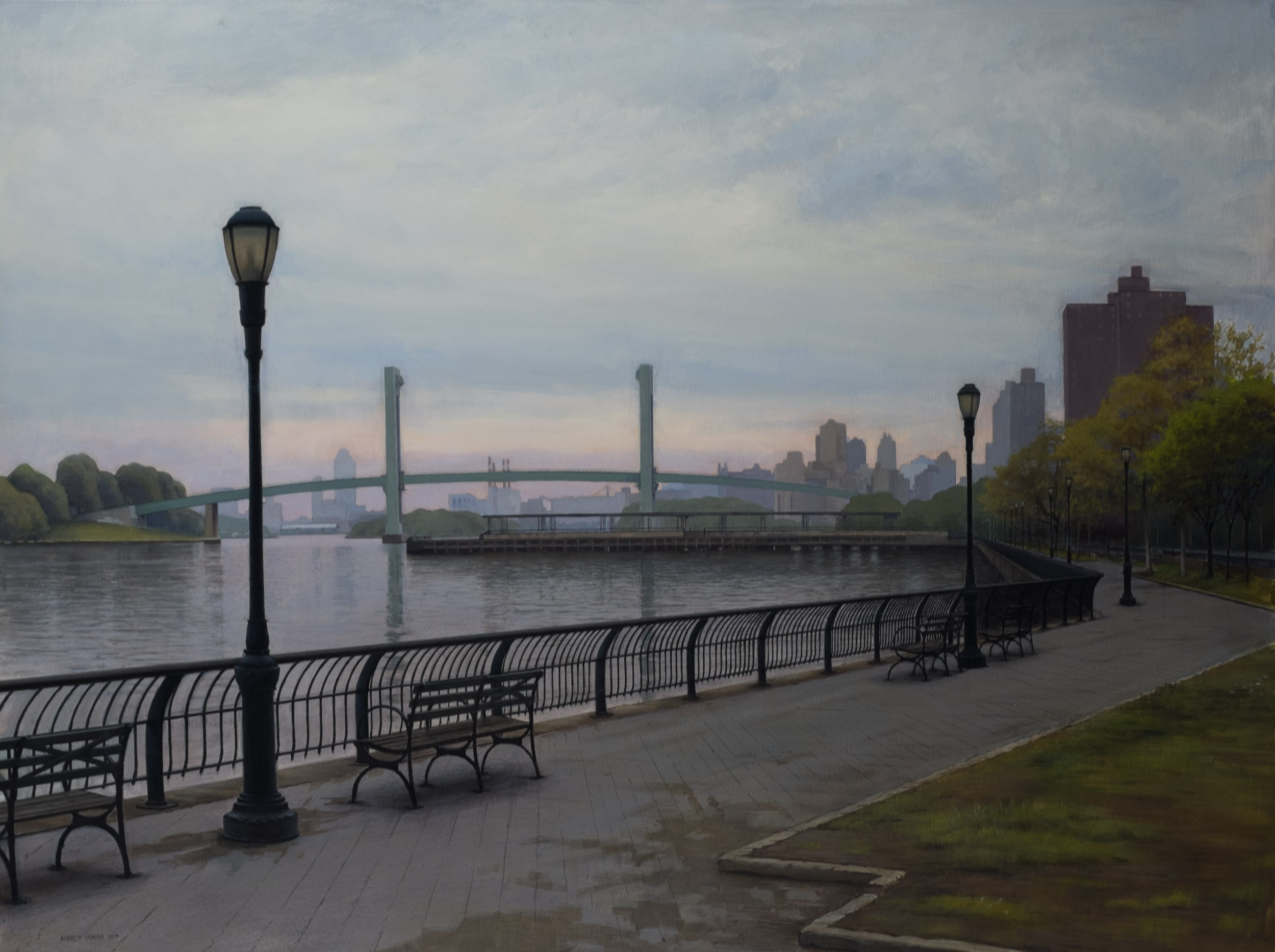   East River  Acrylic 26"x39"  Sold  