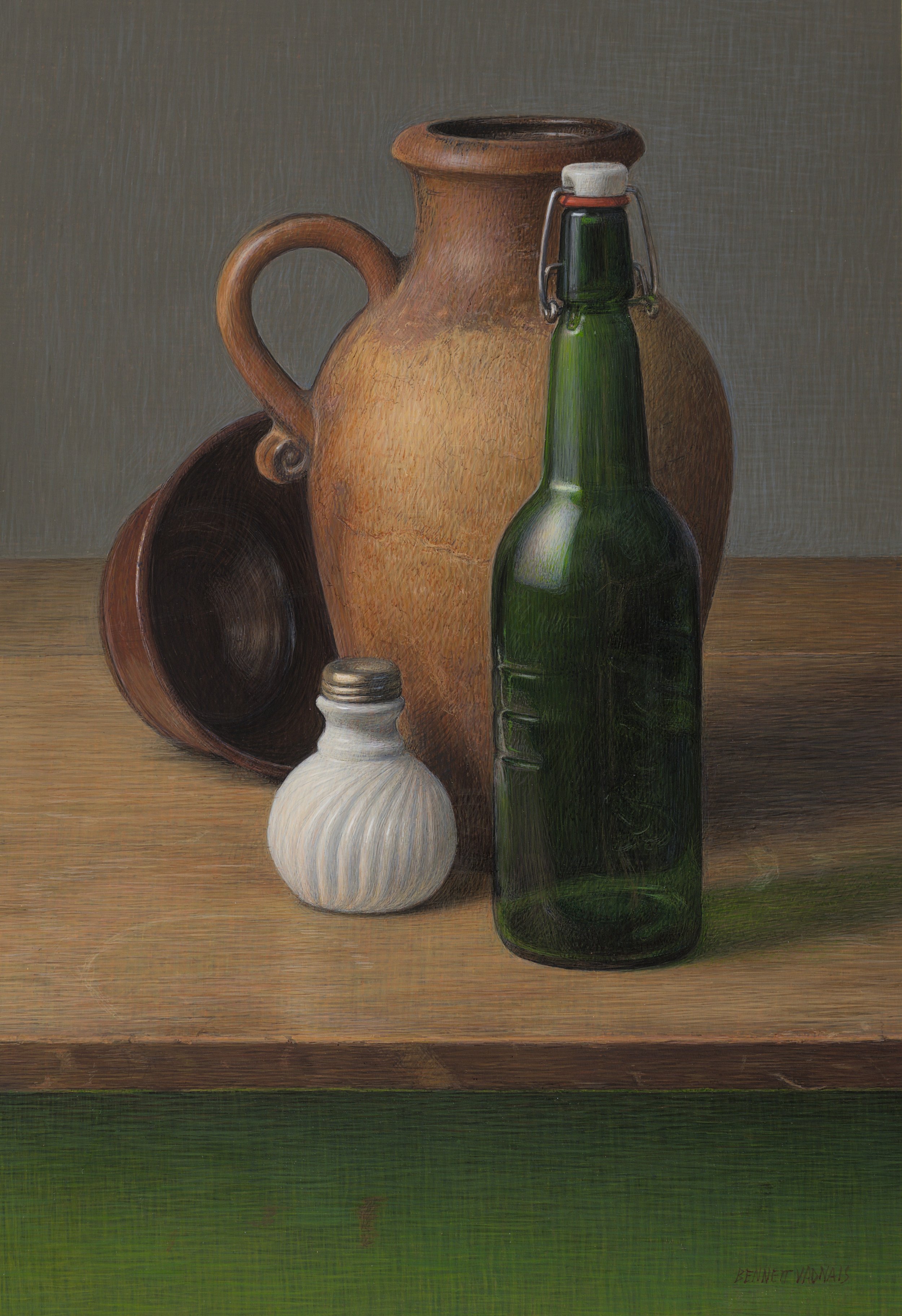 Still Life with Green Bottle