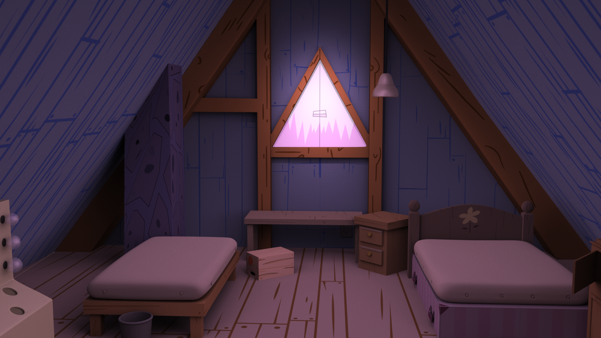 Gravity Falls Bedroom Mock Up - #1