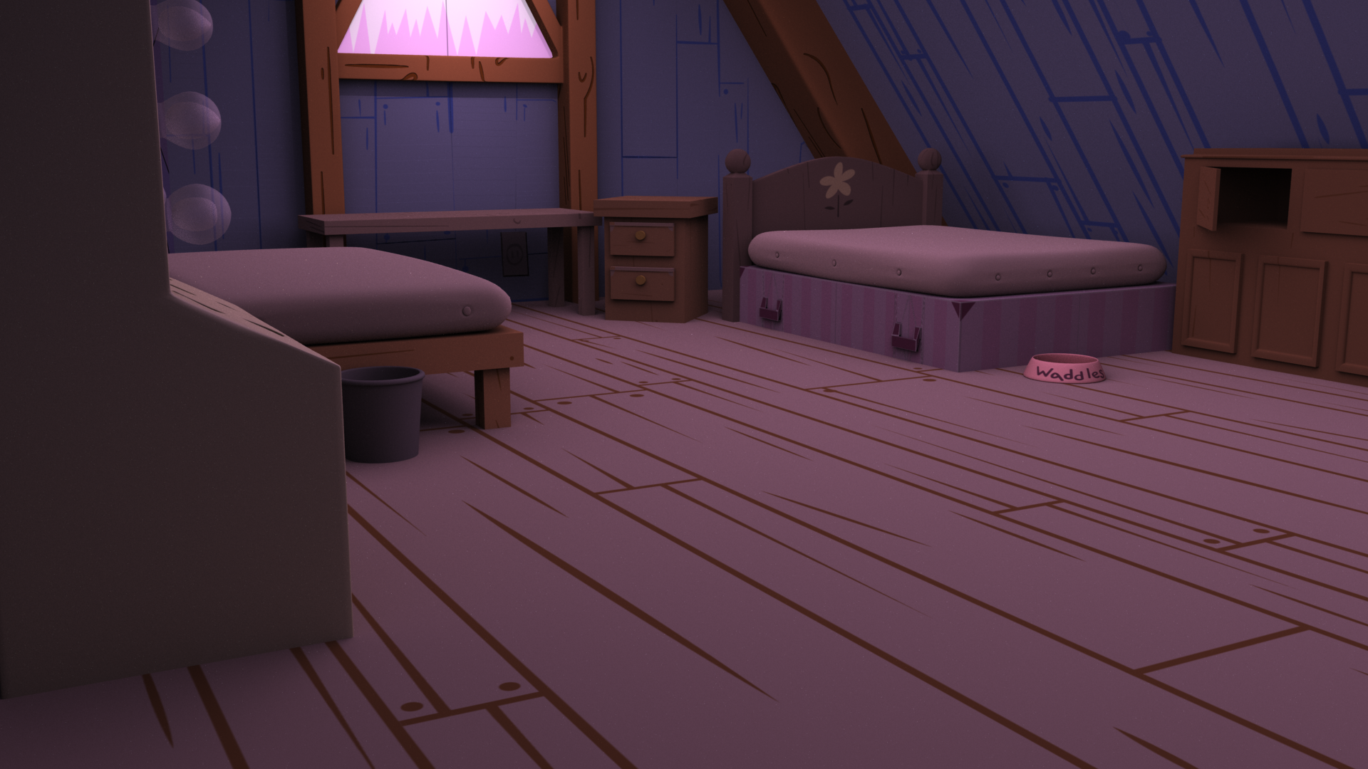 Gravity Falls Bedroom Mock Up #6