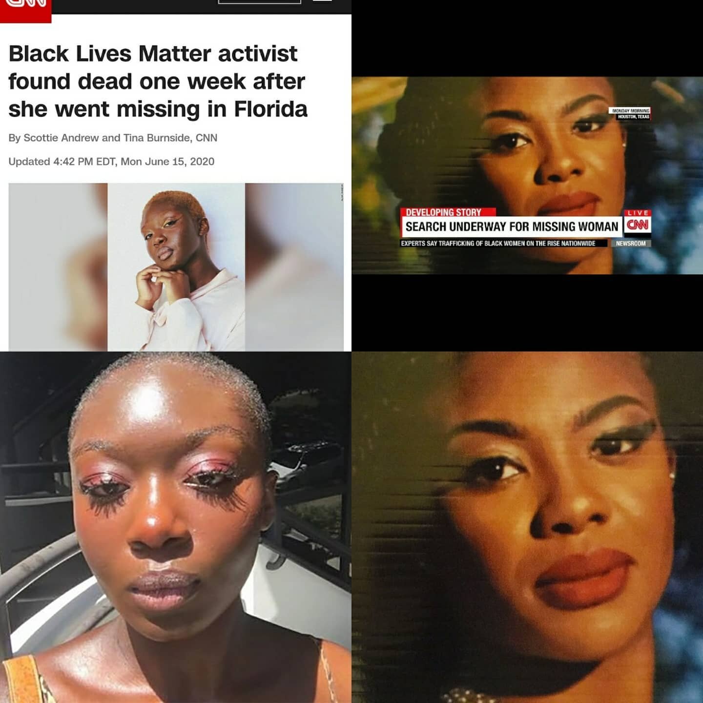 I'm not a prophet. 
I did not know what would happen to Oluwatoyin Salau last week. 
Early this year when I made a song called &quot;Where Is Ashanti?&quot; to highlight the epidemic of black girls/women that go missing, numerous black women messaged