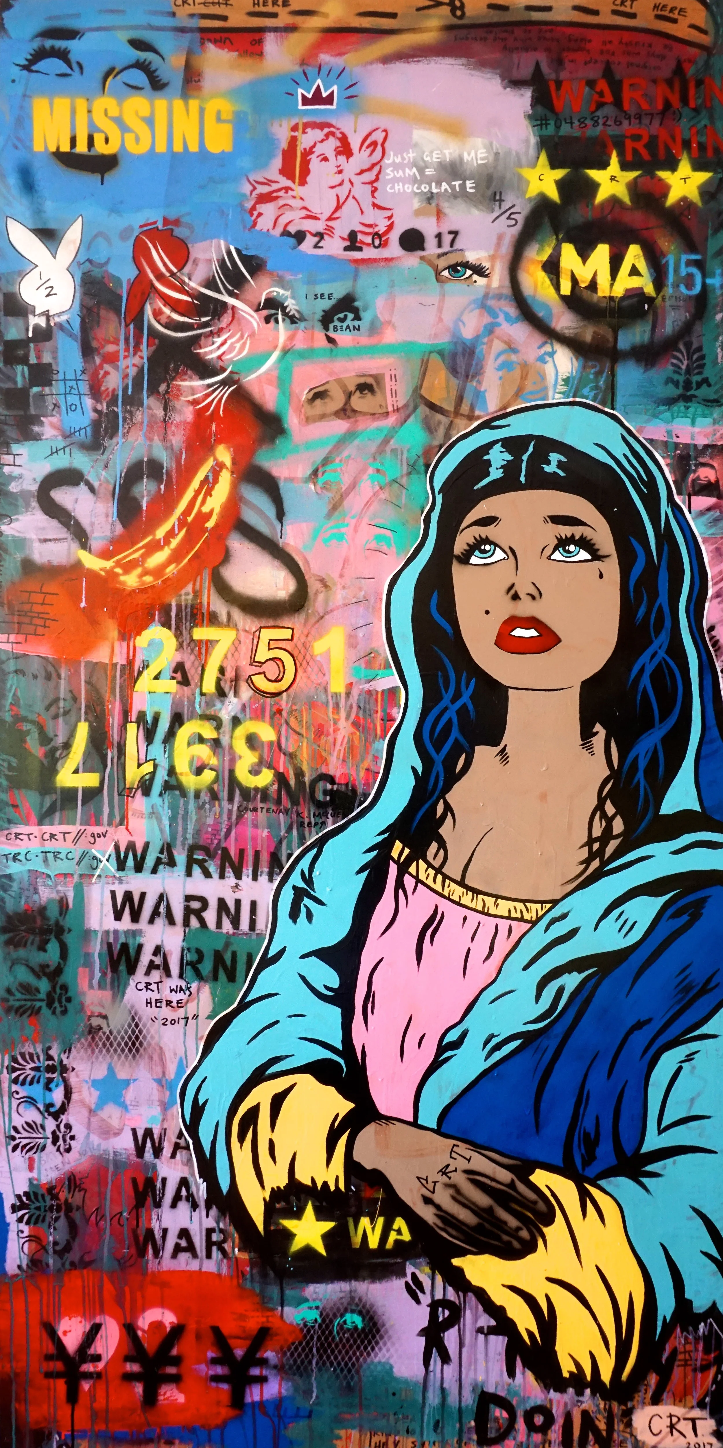 Dusty Angel 92cm x 182cm Mixed Media on Board 2017 Sold