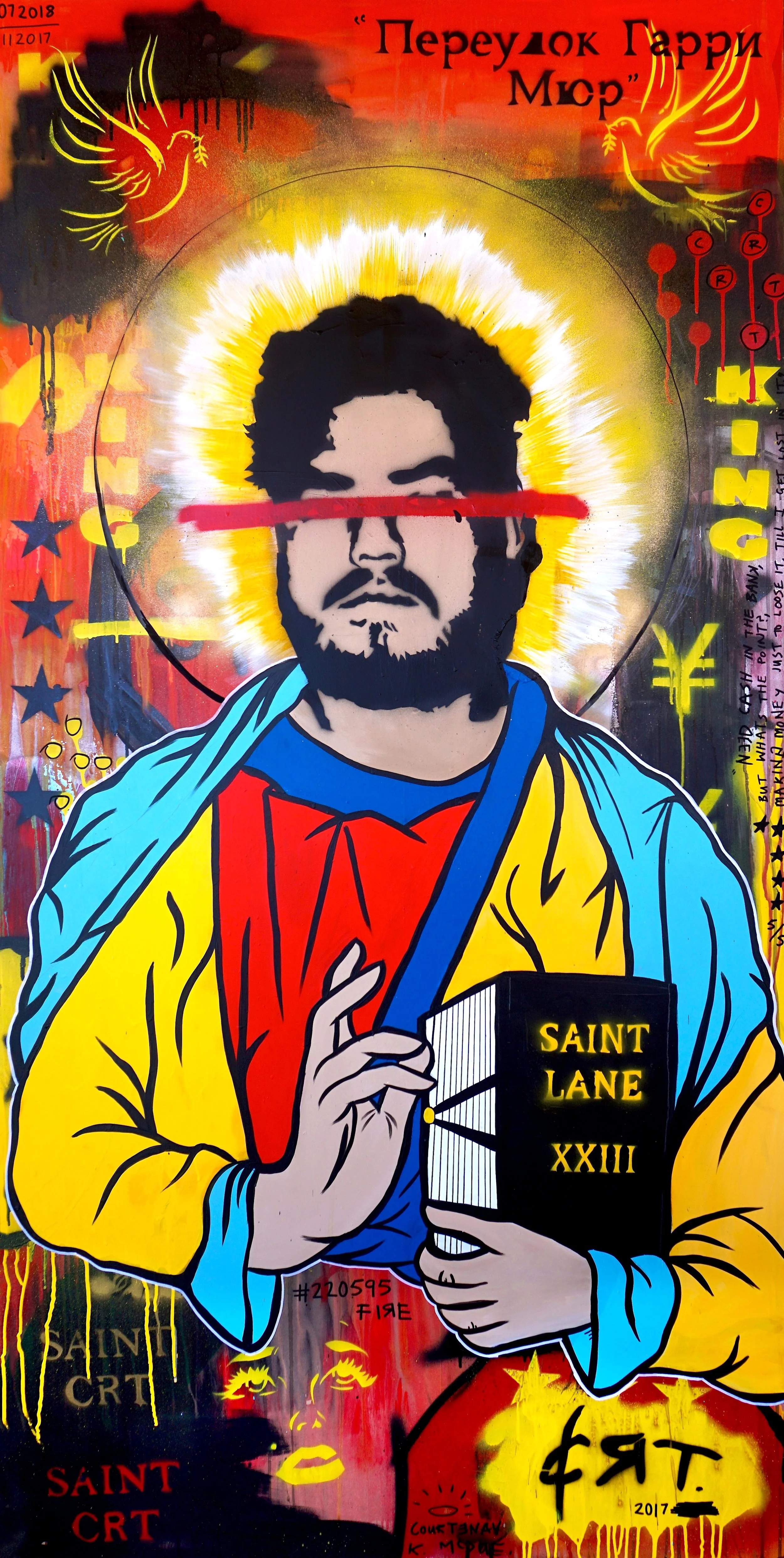 Saint Lane 92cm x 182cm Mixed Media on Board 2017