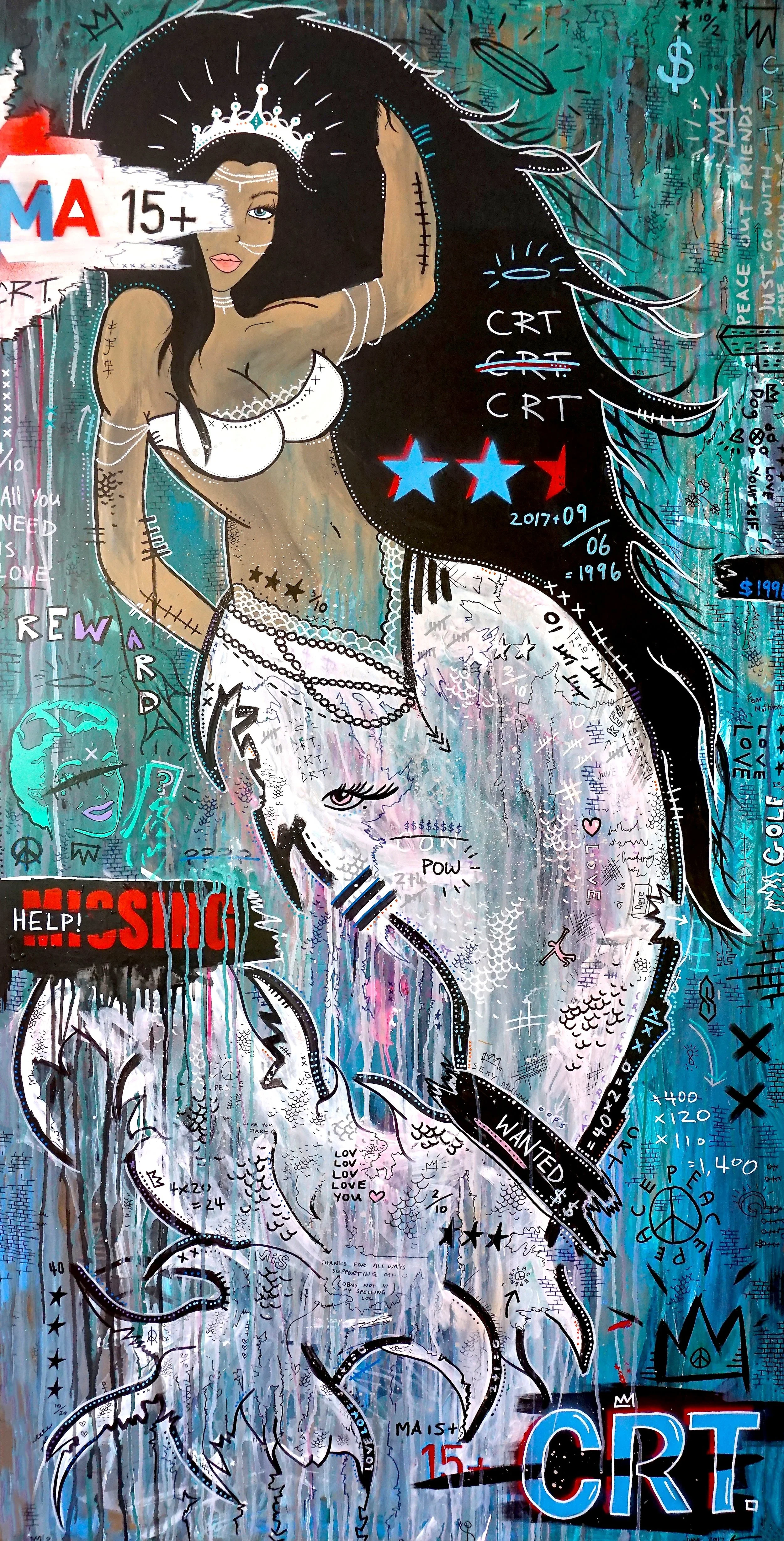 Clara 92cm x 182cm Acrylic on Board 2017 Sold - Private Commission