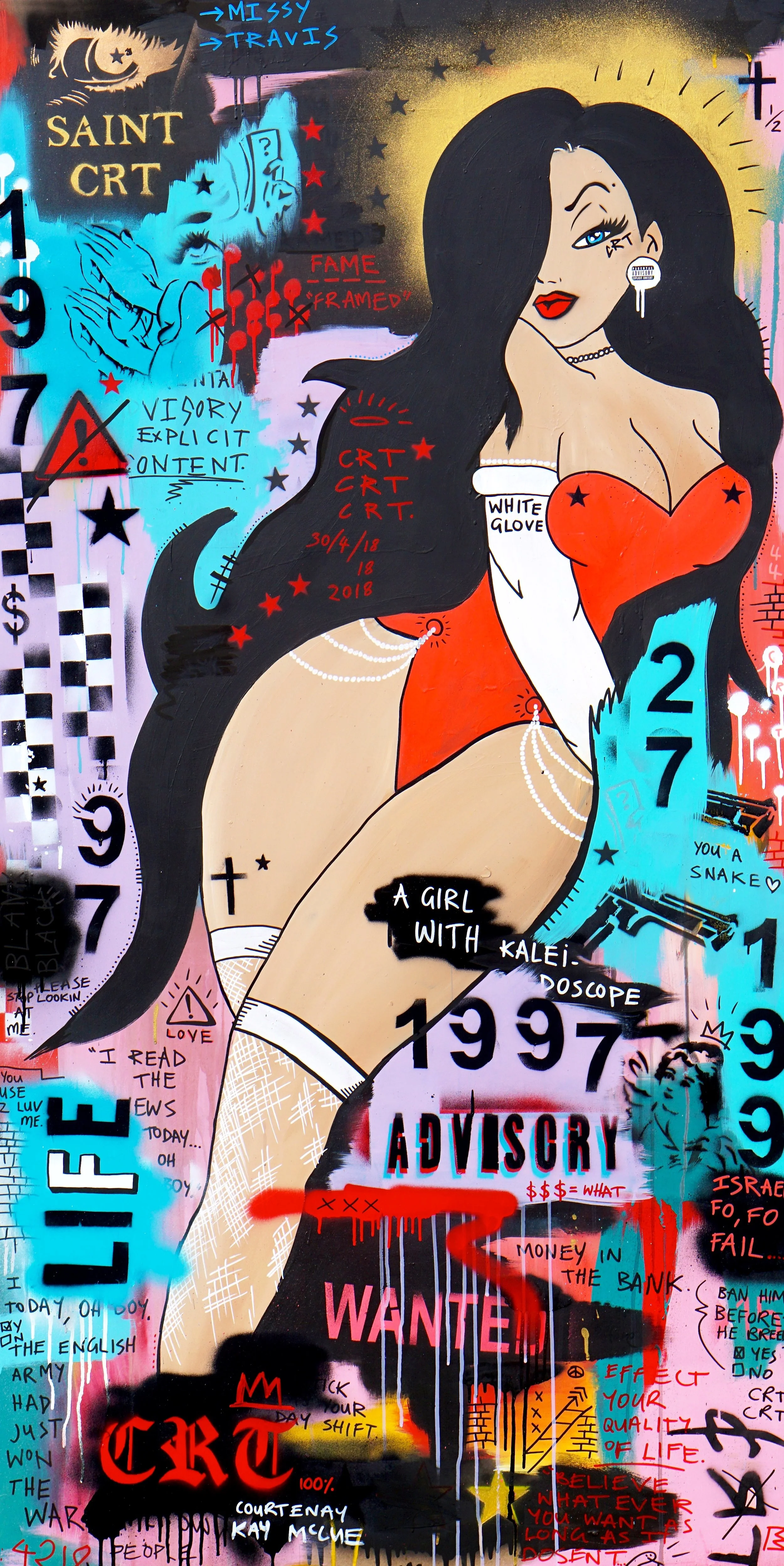 Jessica 92cm x 182cm Mixed Media on Board 2018 Sold