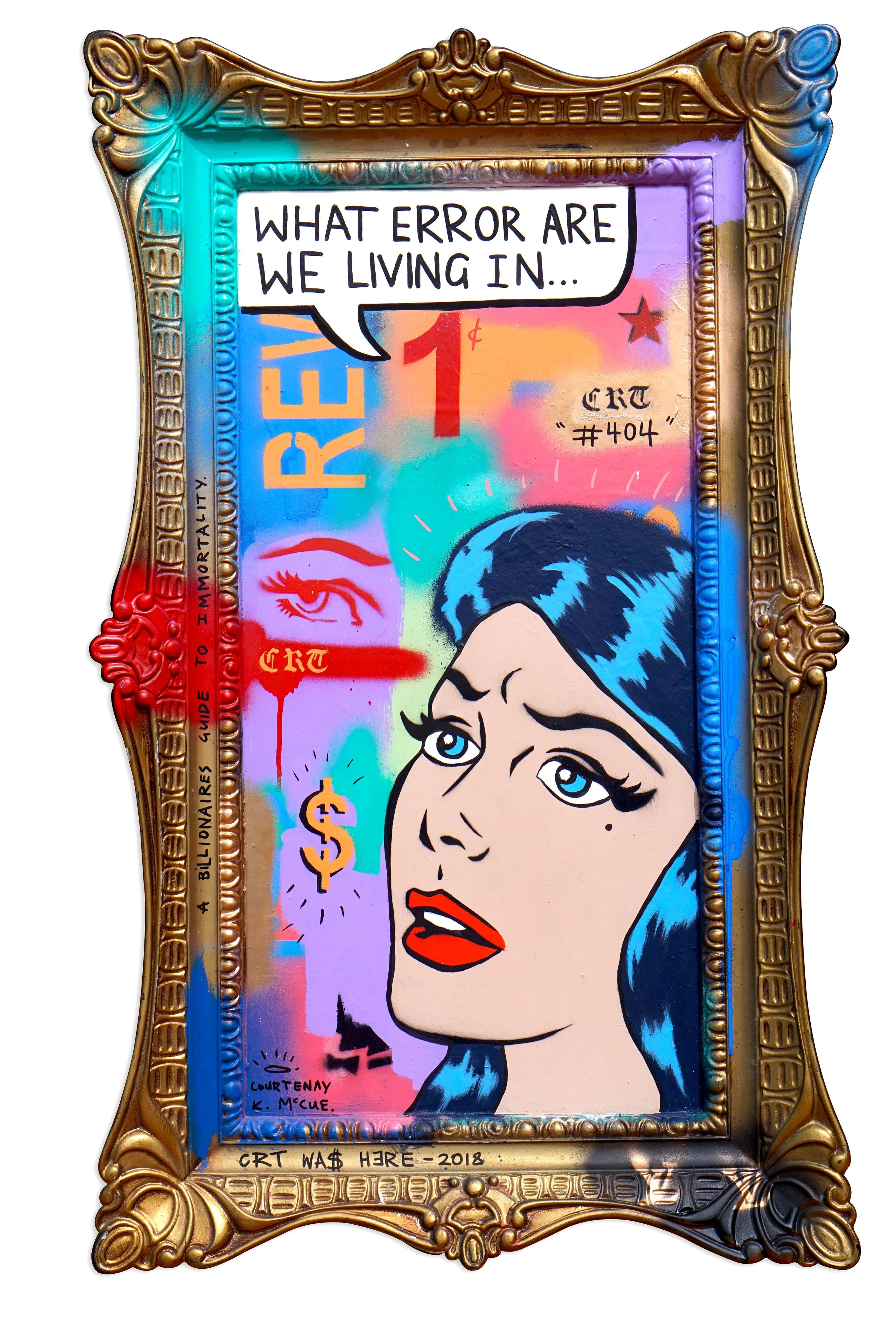 #404 ‘A Billionaire’s Guide to Immortality’ 45cm x 75cm Mixed Media on Canvas 2018 Sold