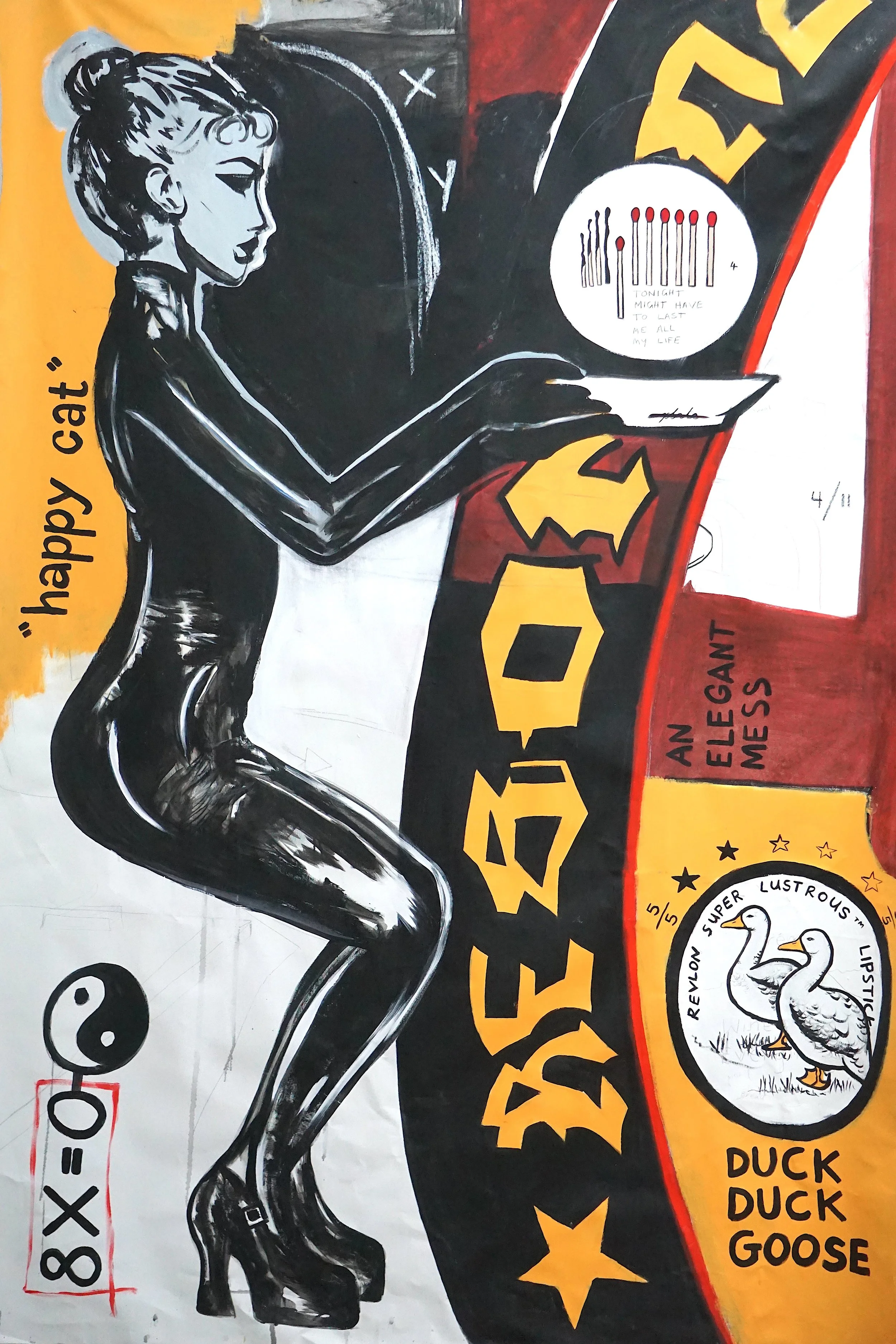   An Elegant Mess (2025), Acrylic on Canvas, 1800 x 1200mm.  Available   