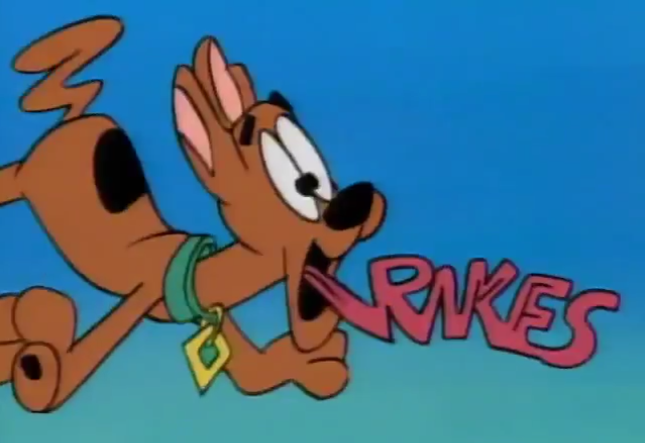  What's that exclamation of fear Scooby always uses? It's right on the tip of my tongue. I remember it was a tongue-twister. Here I am all tongue-tied over it. And Scooby-Speak is my mother tongue! Tongue in cheek.&nbsp; 