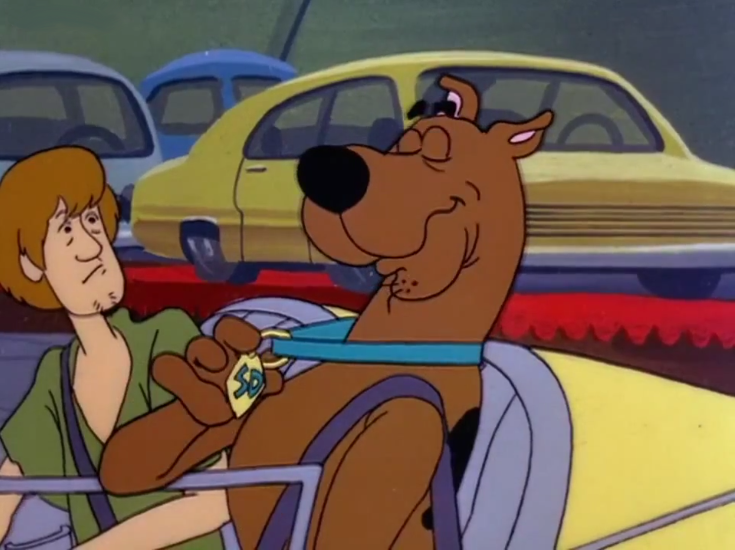  Later in their tenure, Scoobert and Norville began taking their characters'&nbsp;props off the set. This included the famous SD tag and collar. Also, a sports car. 