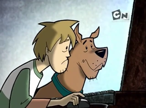  Scooby's suspicion was ripening to a certainty: Shaggy was a sad loser. Who else would click through captioned screenshots from a podcast about an old cartoon?  But to Shaggy, it was bliss in a bottle. 