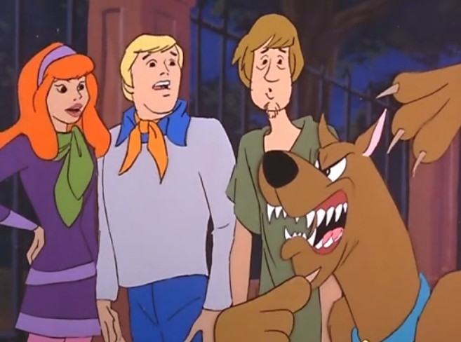  Scooby demonstrates how to never animate Scooby. 