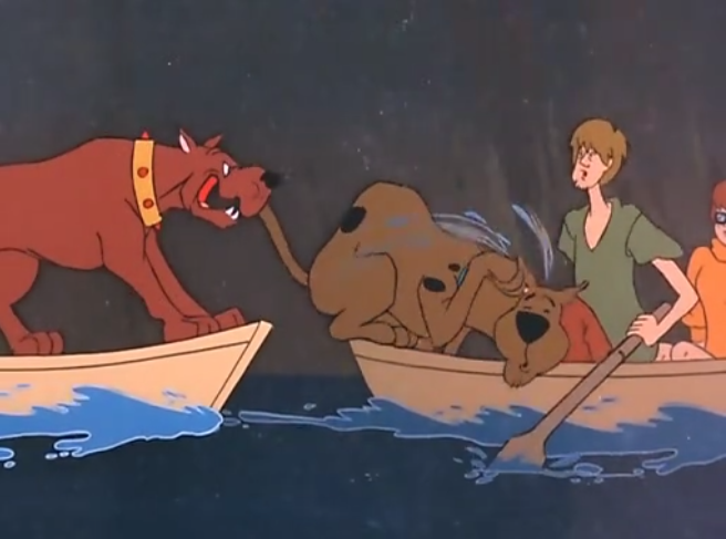  Even with all his kooky antics, Scooby-Doo failed to lighten the mood during Michael Vick's guest appearance. 