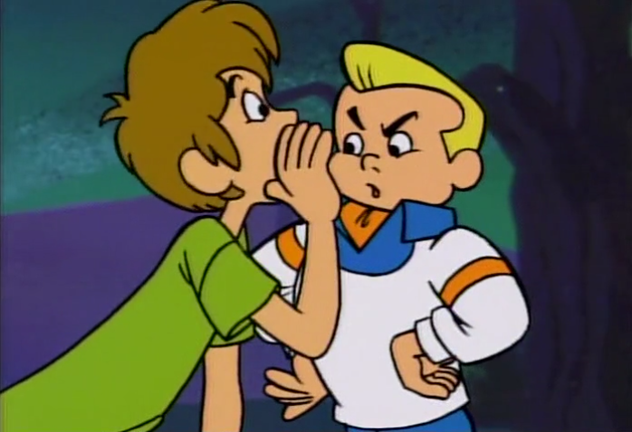  Shaggy, whispering: "Freddie's haircut is stupid, pass it on." 