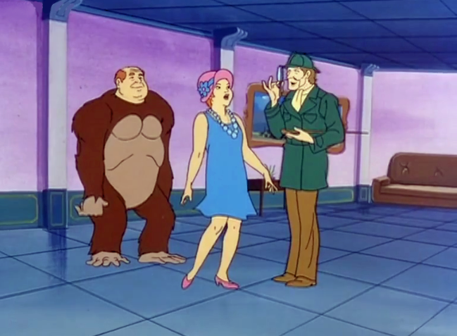  Sherlock Holmes: "I deduce there has been some monkeying around."  Mrs. Blake: "Get out." 