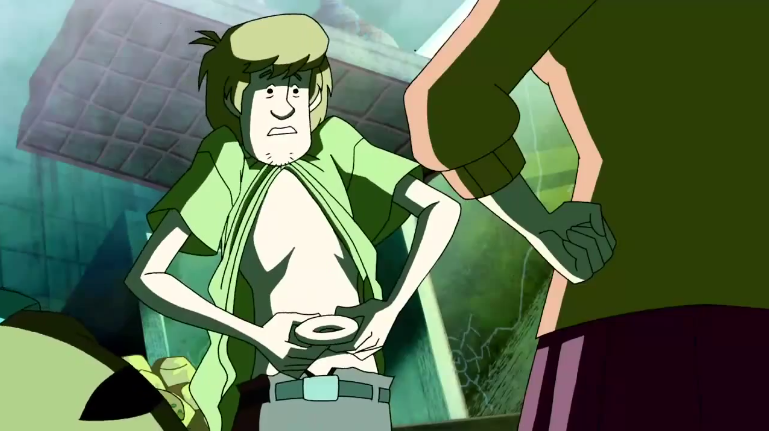  Shaggy's stomach: "I think I've finally got the, like, GUTS to be the man you need, Velmster." 