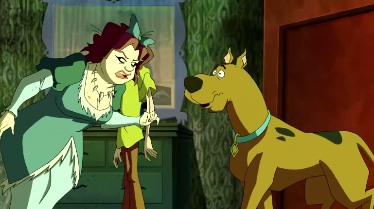  The innkeeper informs Scooby that he has just stepped on a landmine made of LEGOs. 