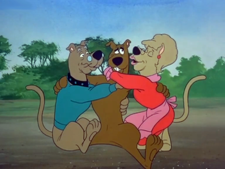  It's not just that Scooby's parents are well-dressed.&nbsp;  It's that they're better dressed than Shaggy's parents. 