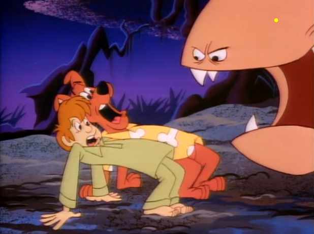  Scoob and Shag prepare to be eaten. 
