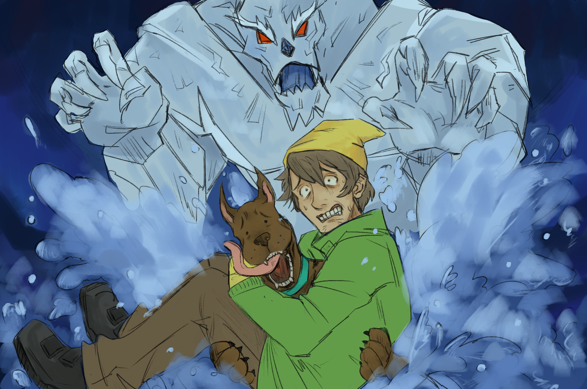   Scooby Dudes  - Episode 51: "There's No Creature Like Snow Creature" - Title Card by Odango 