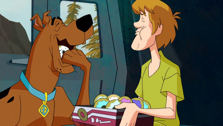  Scooby’s paw went so far down his own throat that it activated  Shaggy’s  gag reflex.  Shag reflex. Gaggy reflex? Norvomit Rogers? 