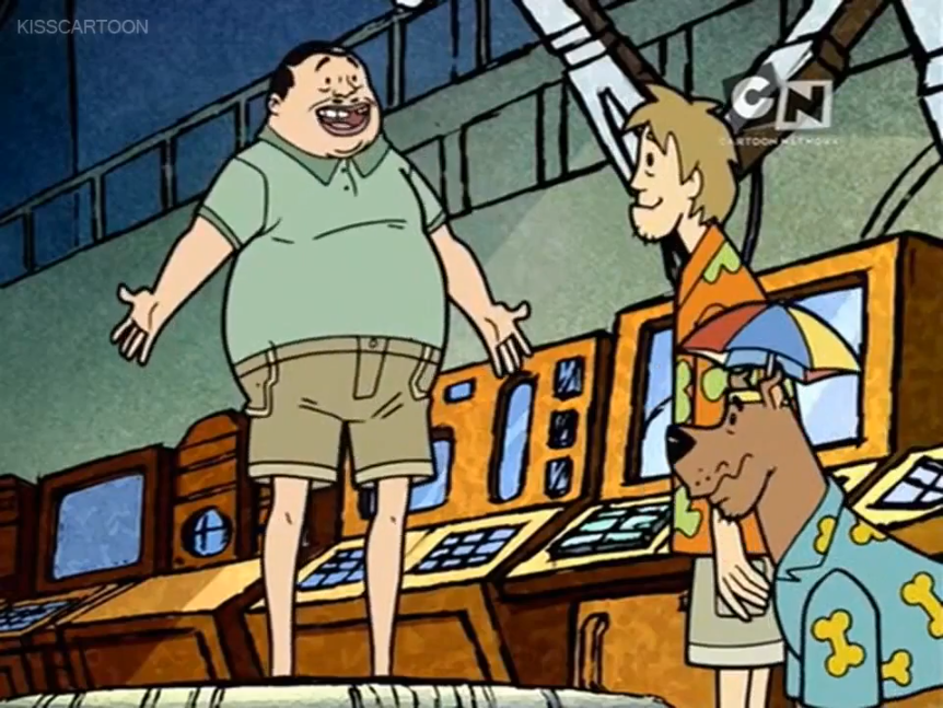  Mr. H thanks Scooby and Shaggy for making him taller in the last moments before his newly-brittle bones shatter like fluorescent lightbulbs beneath him.  