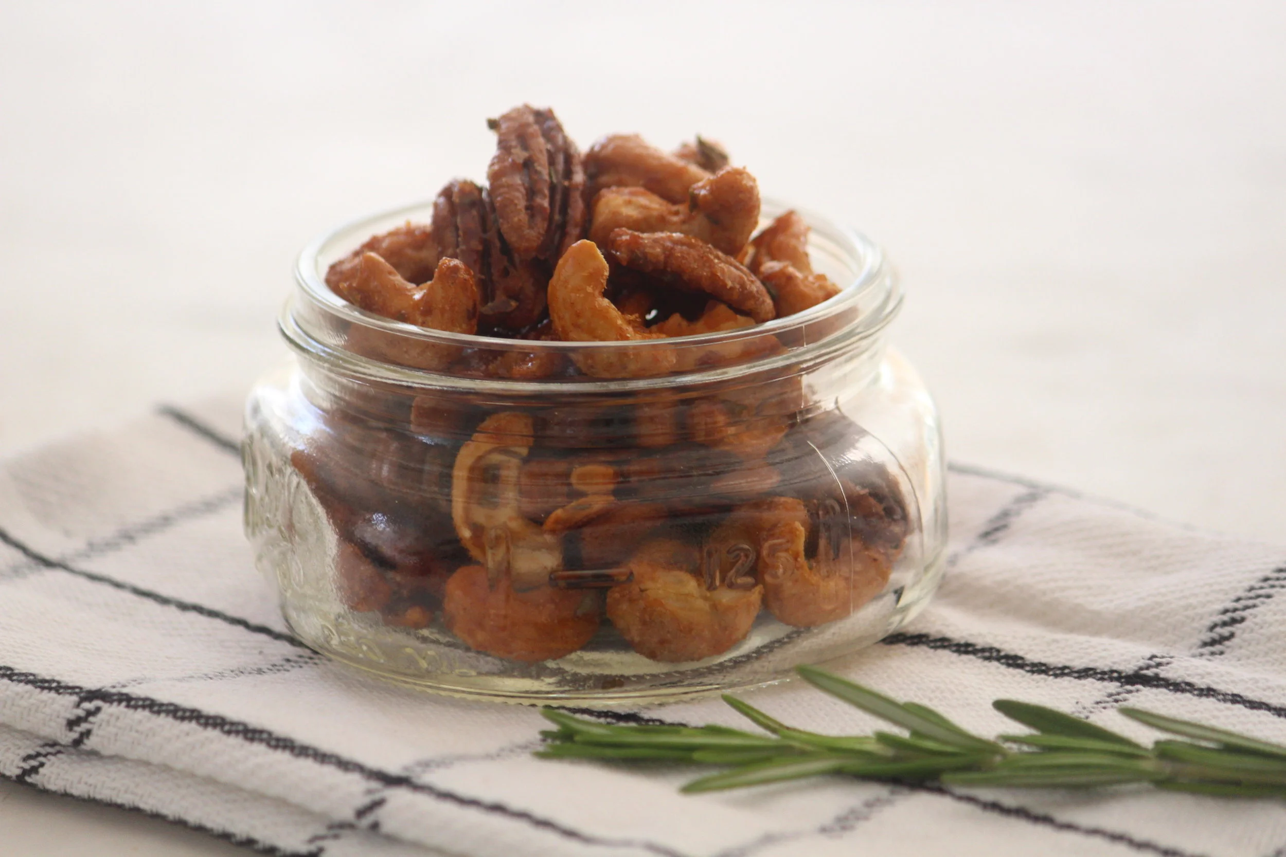 Maple Rosemary Cashews and Pecans