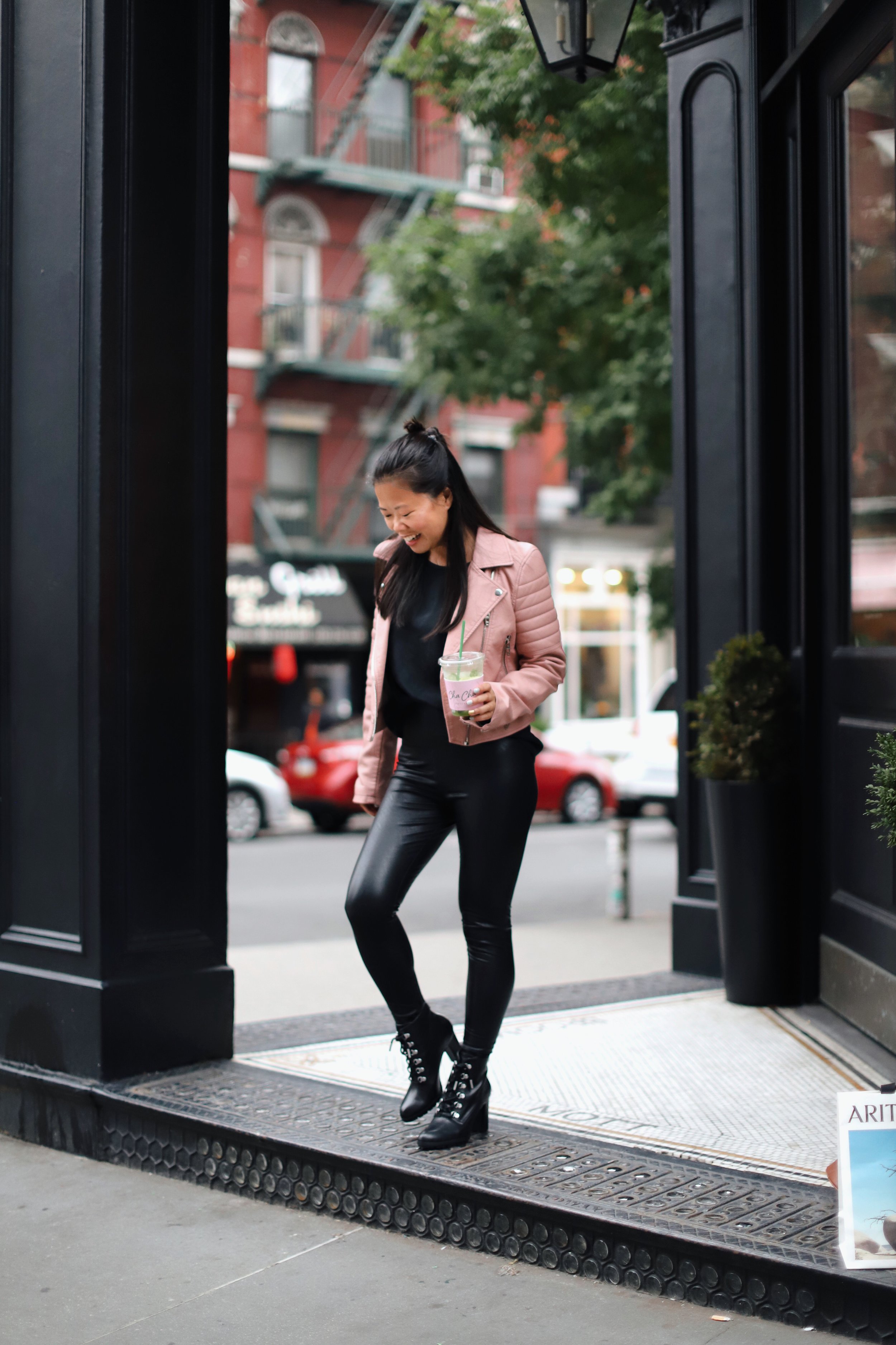 5 Ways to Wear Faux Leather Leggings • hey, it's jenna