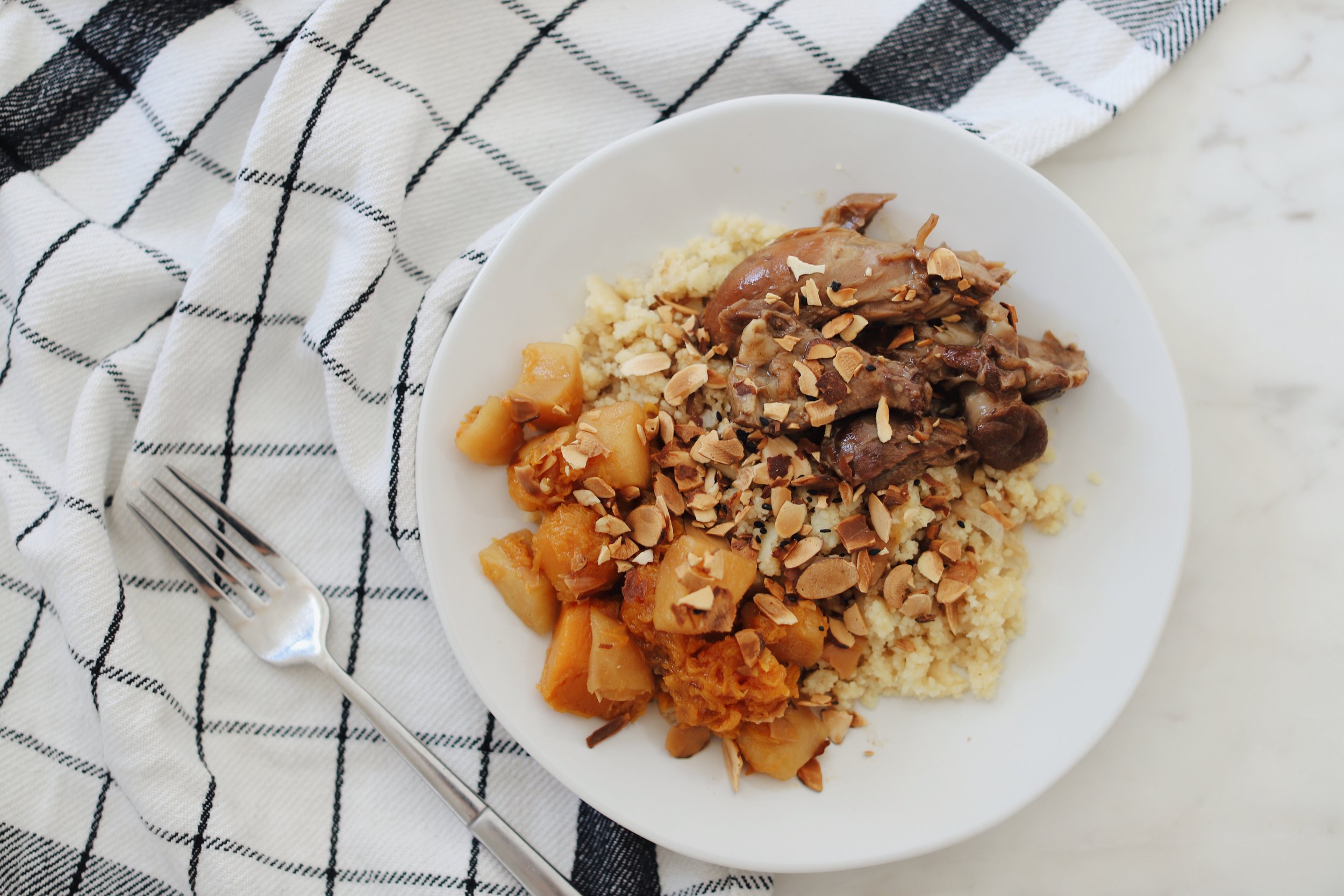RealEats Lamb Tagine with Onion Couscous and Sweet Potatoes and Apples