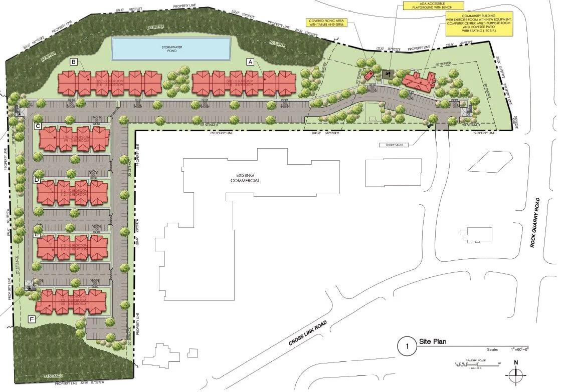   Walnut Trace | Raleigh, NC   Type: Affordable Housing, Multifamily  Size: 180 Units  Status: Winter 2019 Construction Start 