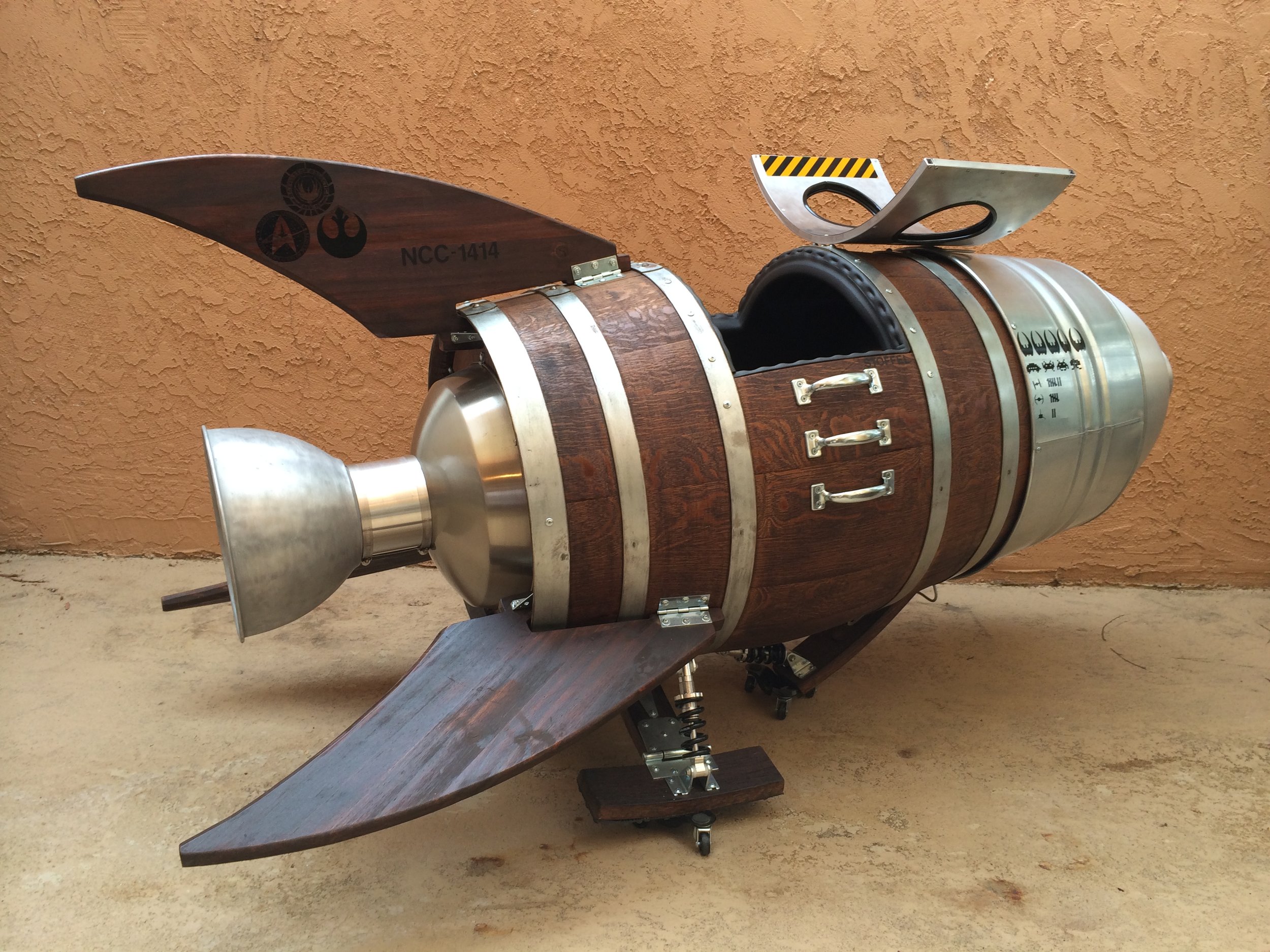 Robert's Steampunk Retro Rocket & Bookshelf