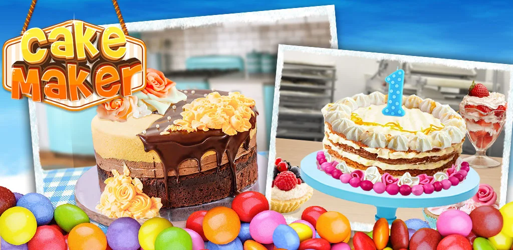 Cake: Kids Food Making Game You are in charge of deciding what type of cake you want to make. You get to find the right ingredients to get the perfect tasting cake. Finally, you get a chance to play around with decorating your cake in a wild or sophisticated manner. 